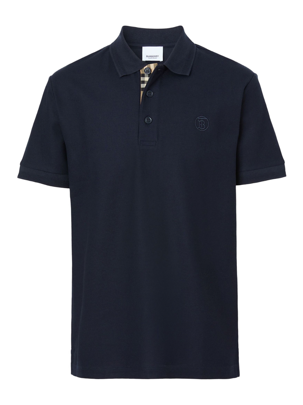Burberry Branded Circle Logo Polo Shirt Coral Blue