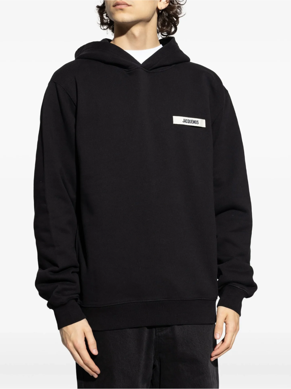 Jacquemus The Gros Grain Logo Hoodie Black