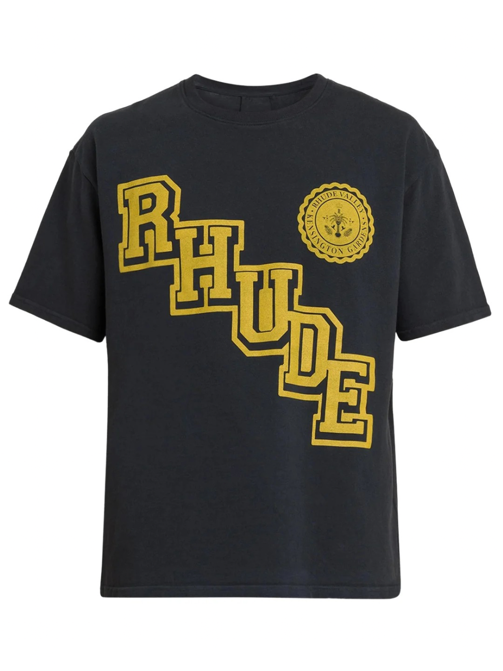 Rhude Collegiate Crest T Shirt Black