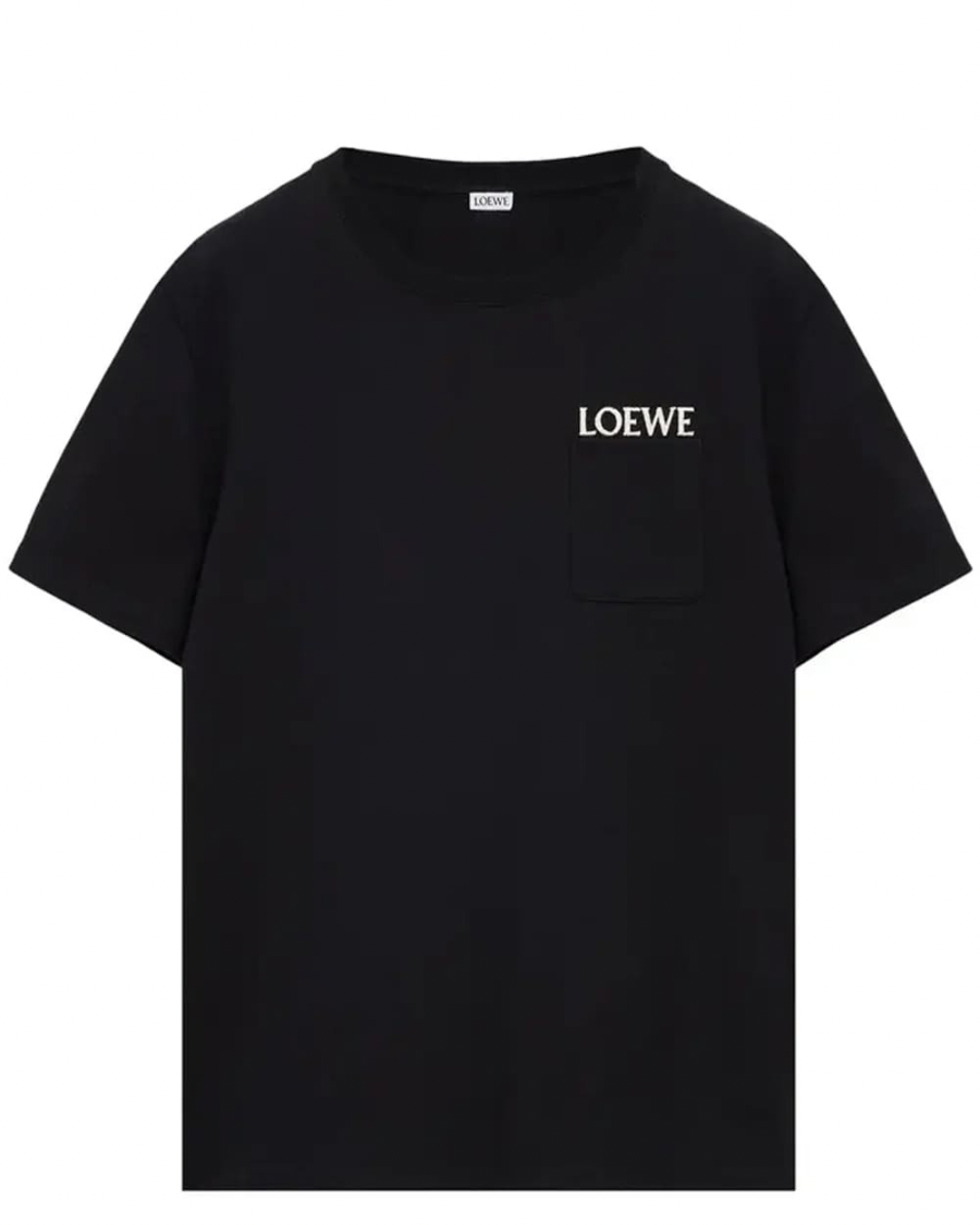 Loewe Brand-Embroidery Relaxed Fit T-Shirt Black