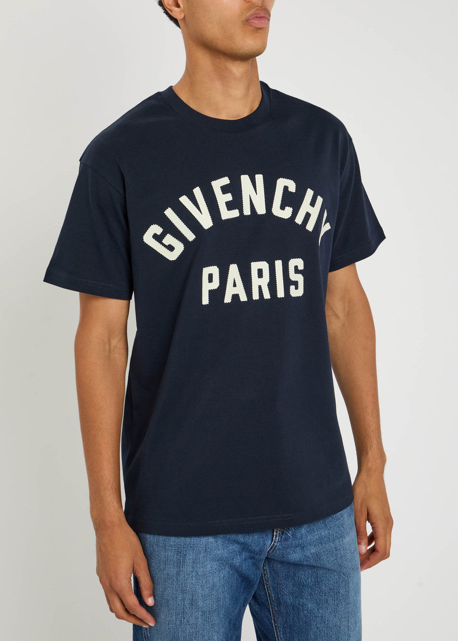 Givenchy Logo Detailed T-Shirt Navy