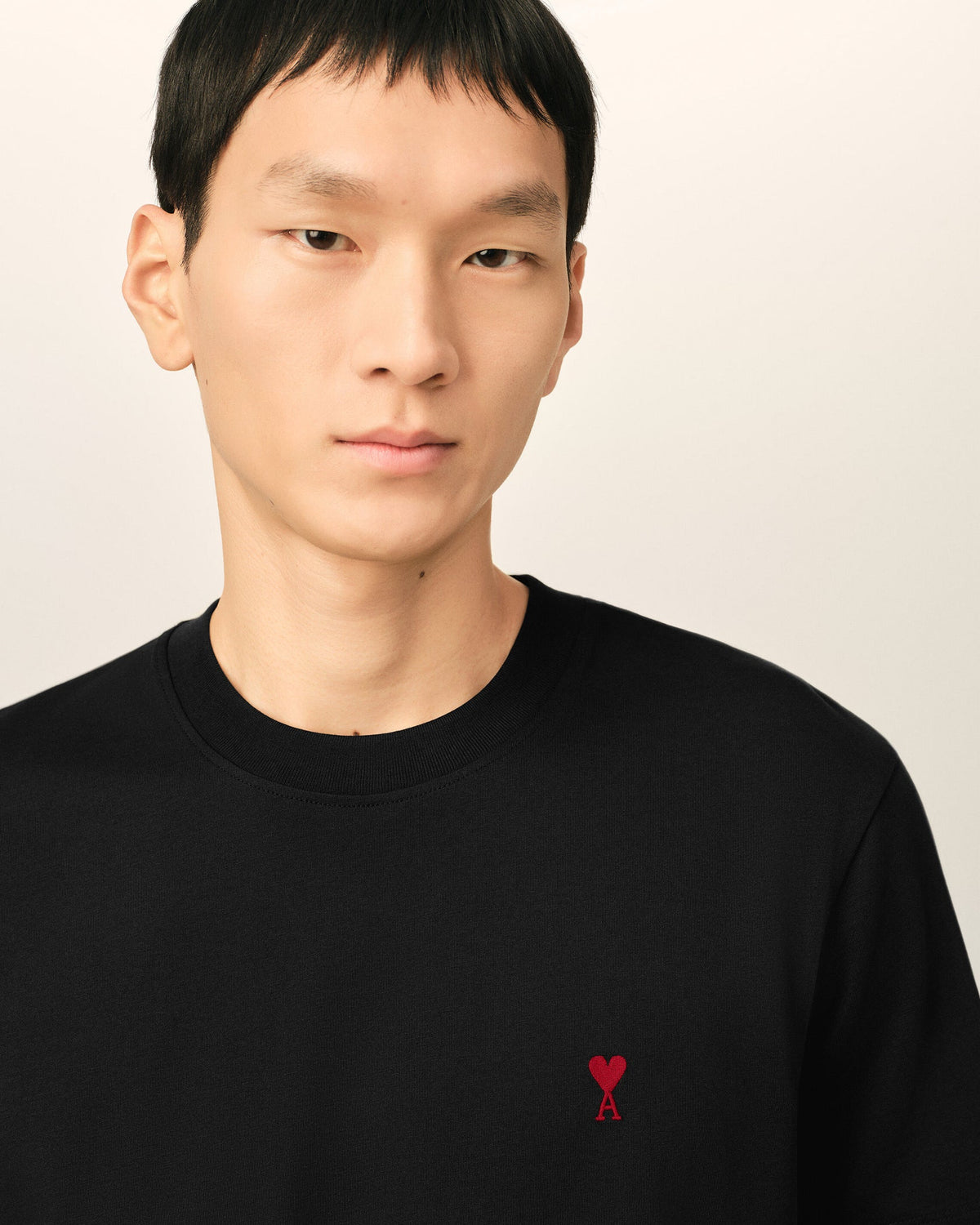 Ami Paris De Coeur Red Heart T Shirt Black