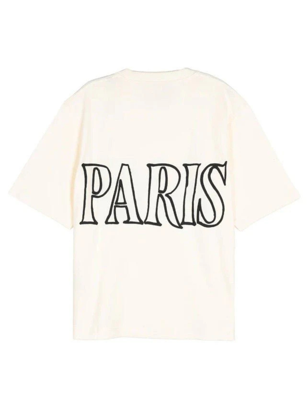 Ami Paris Stencil Print T Shirt White Cream