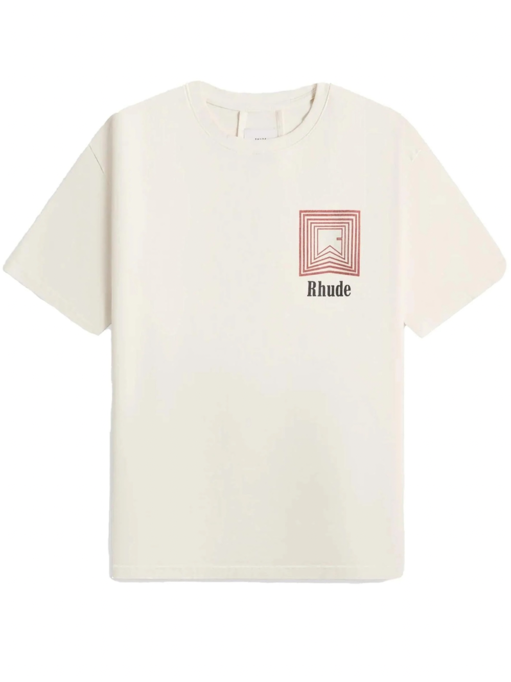 Rhude Chevron Repeat Logo T Shirt White/Red
