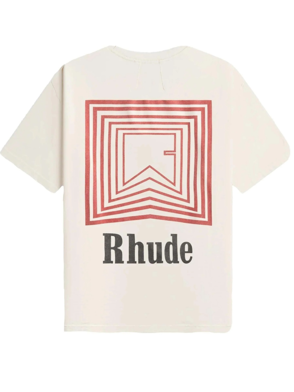 Rhude Chevron Repeat Logo T Shirt White/Red