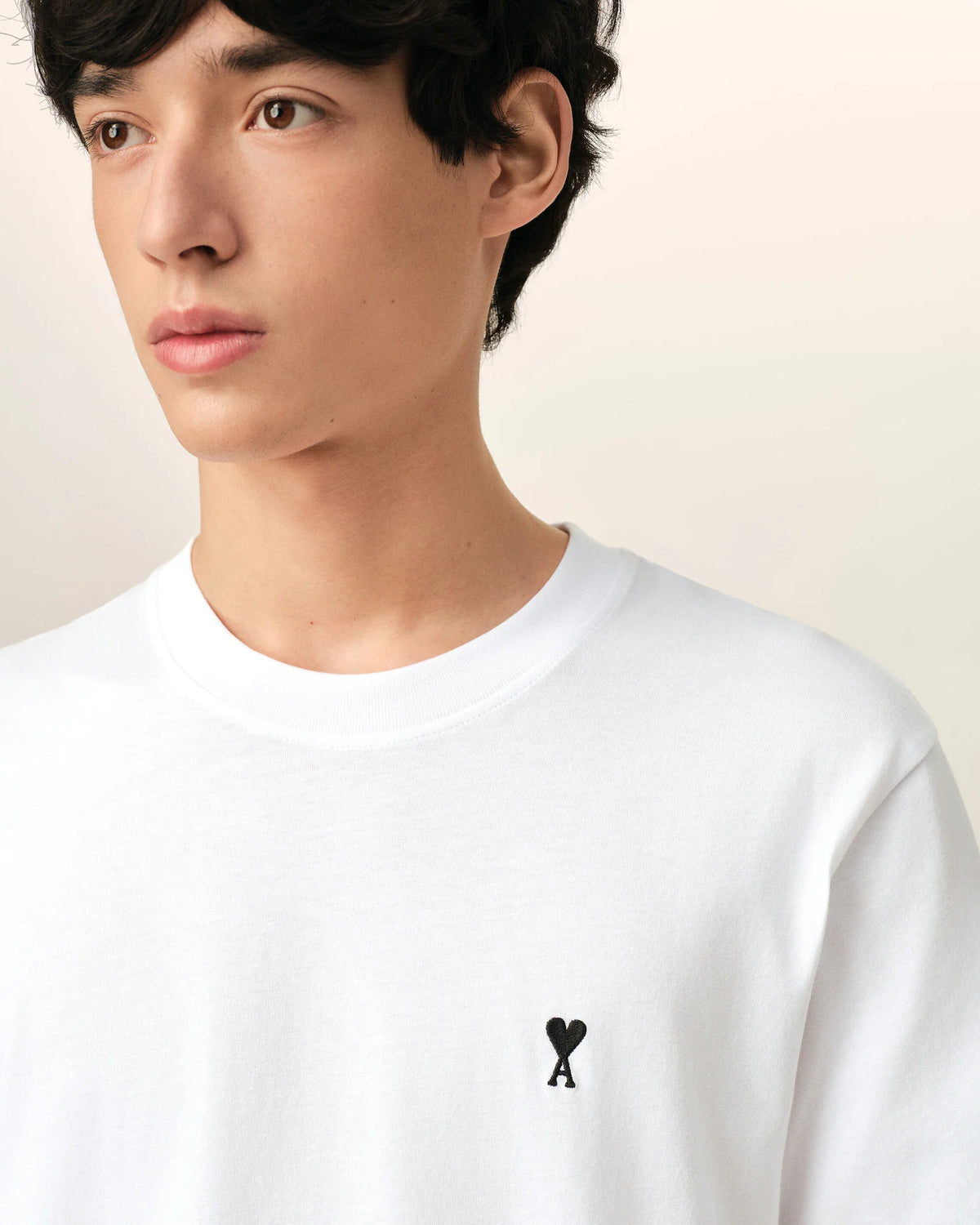 Ami Paris De Coeur Black Heart T Shirt White
