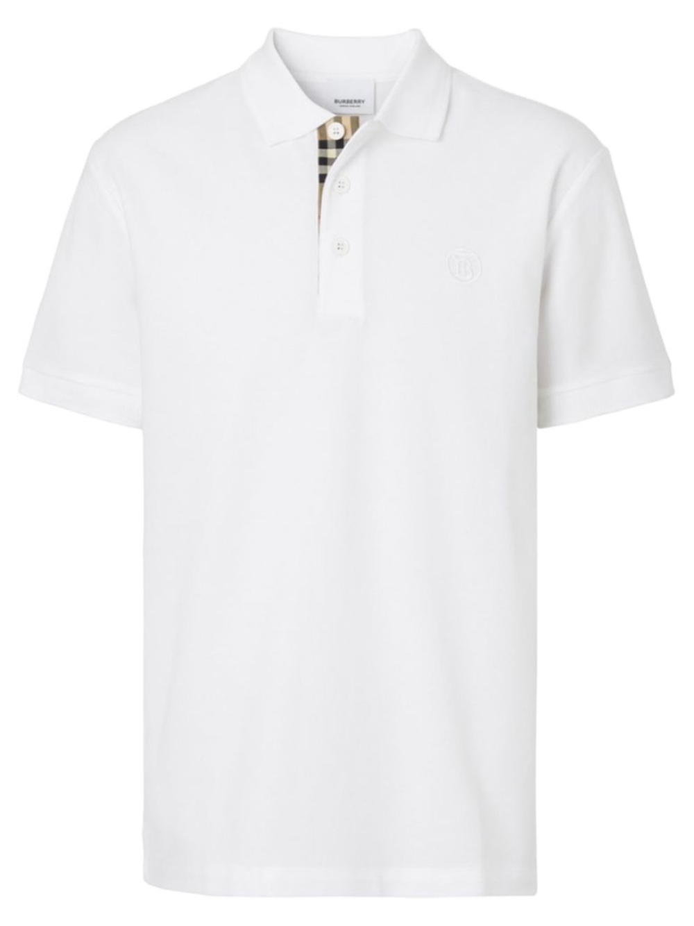 Burberry Branded Circle Logo Polo Shirt White