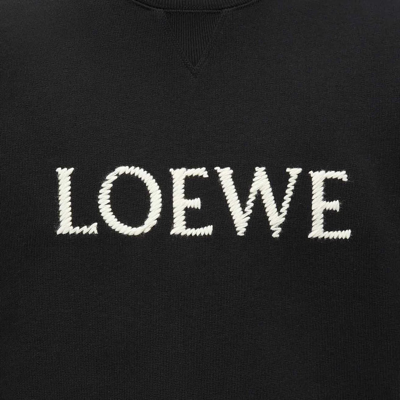 Loewe Logo Embroidered Sweatshirt in Black