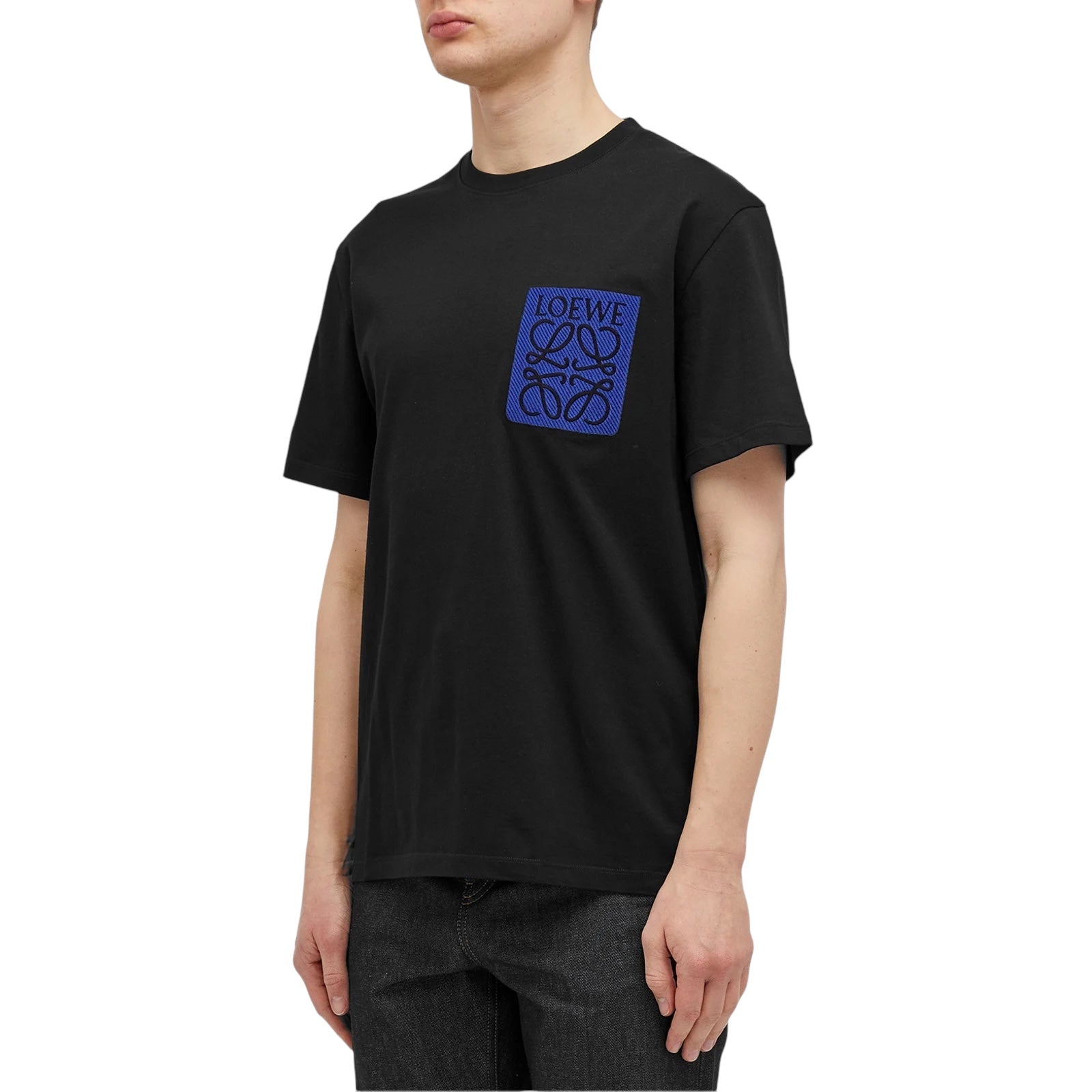 Loewe Blue Anagram Fake Pocket T-Shirt Black/Blue