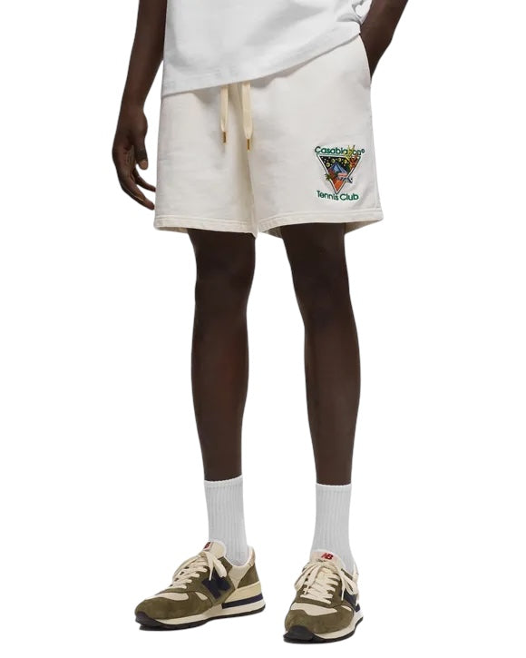 Casablanca Tennis Club Icon Embroidered Shorts White/Green