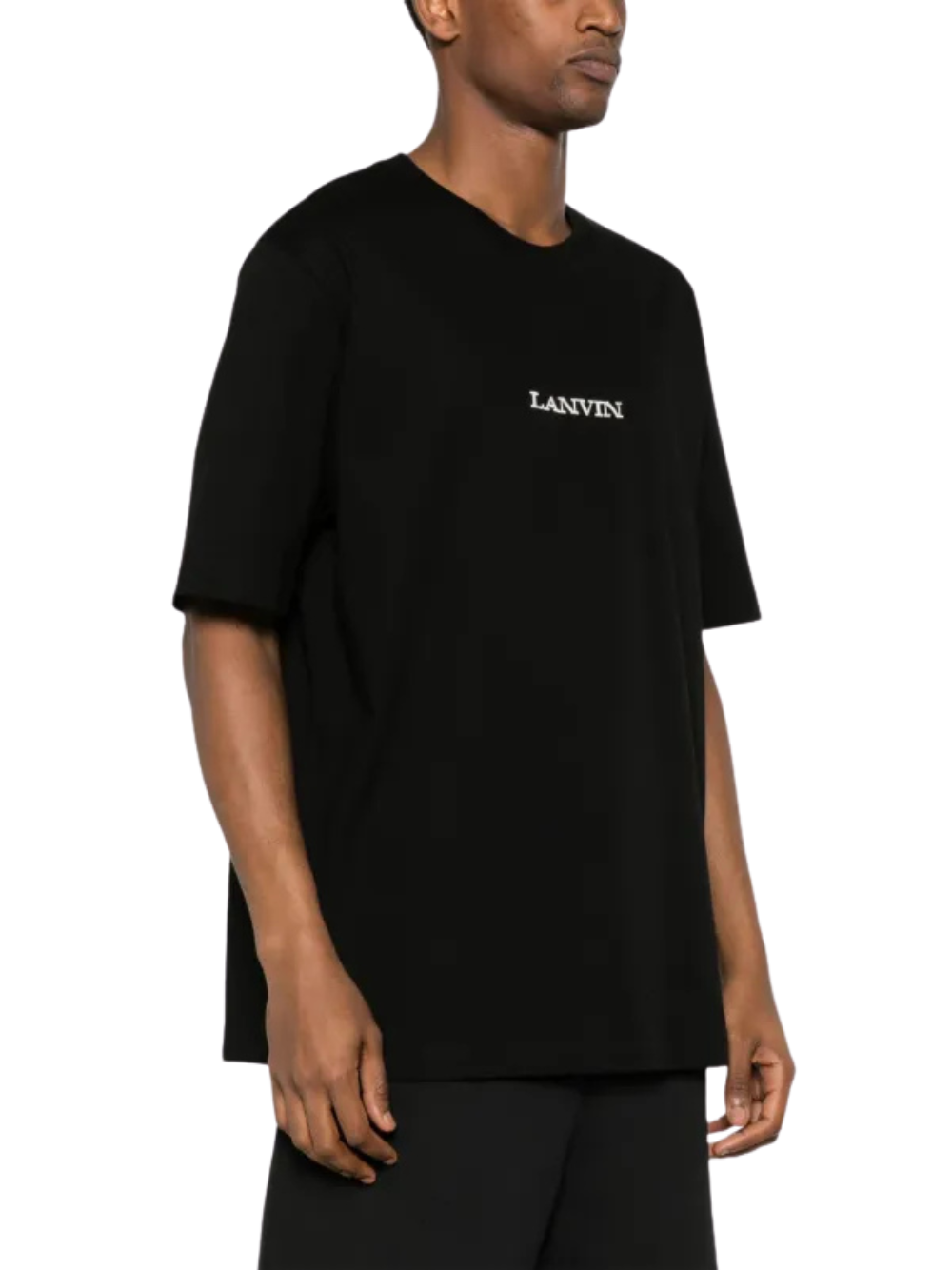Lanvin Embroidered Small Logo T-Shirt Black
