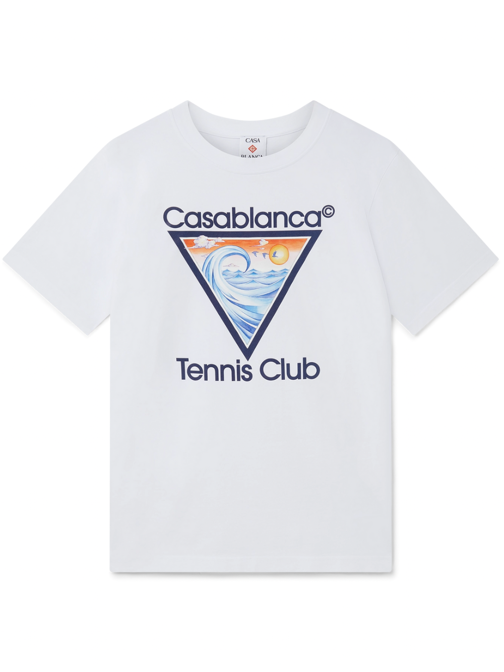 CASABLANCA TENNIS CLUB ICON T-SHIRT - WHITE