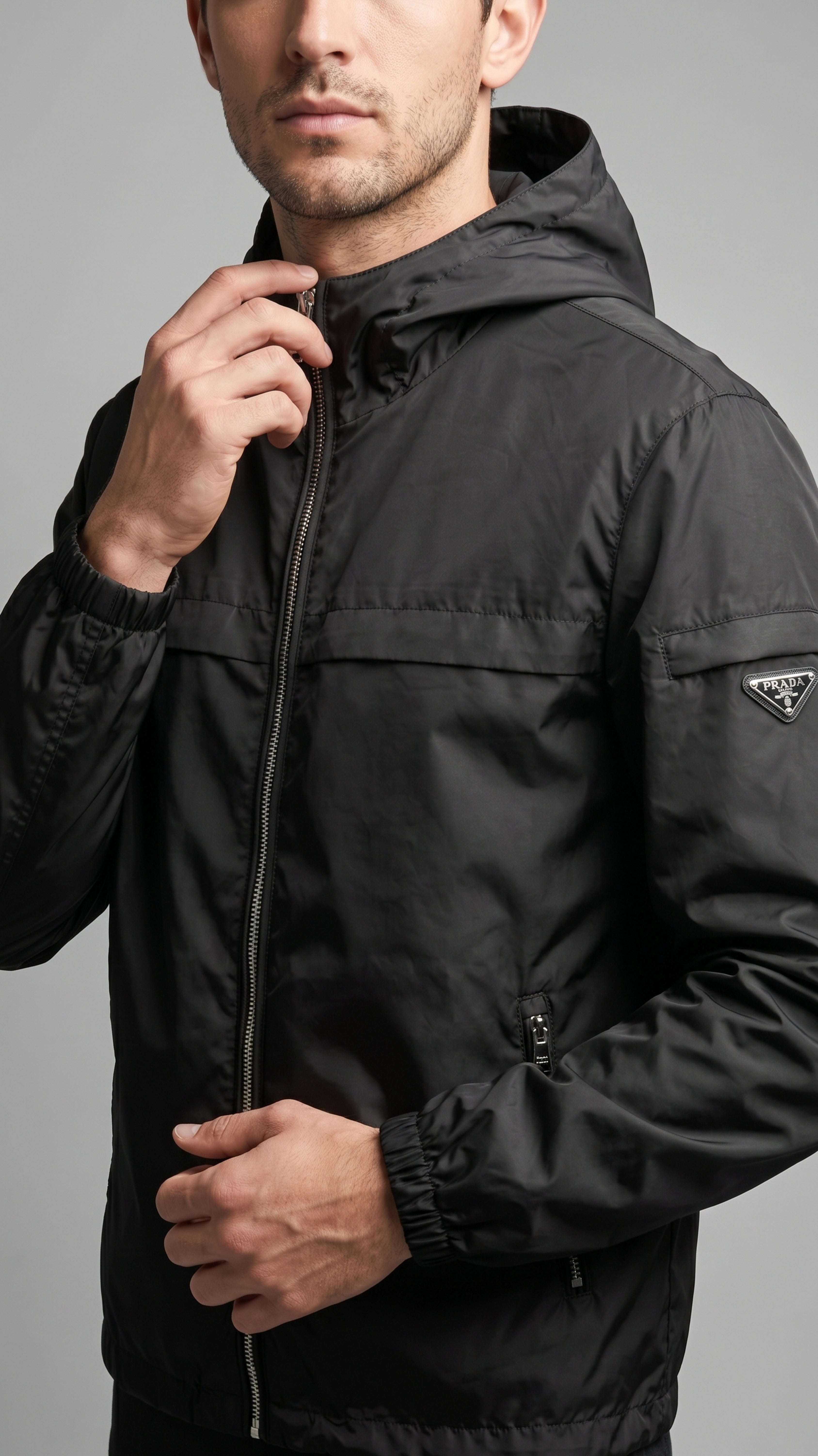 Prada Re-Nylon Black Windbreaker
