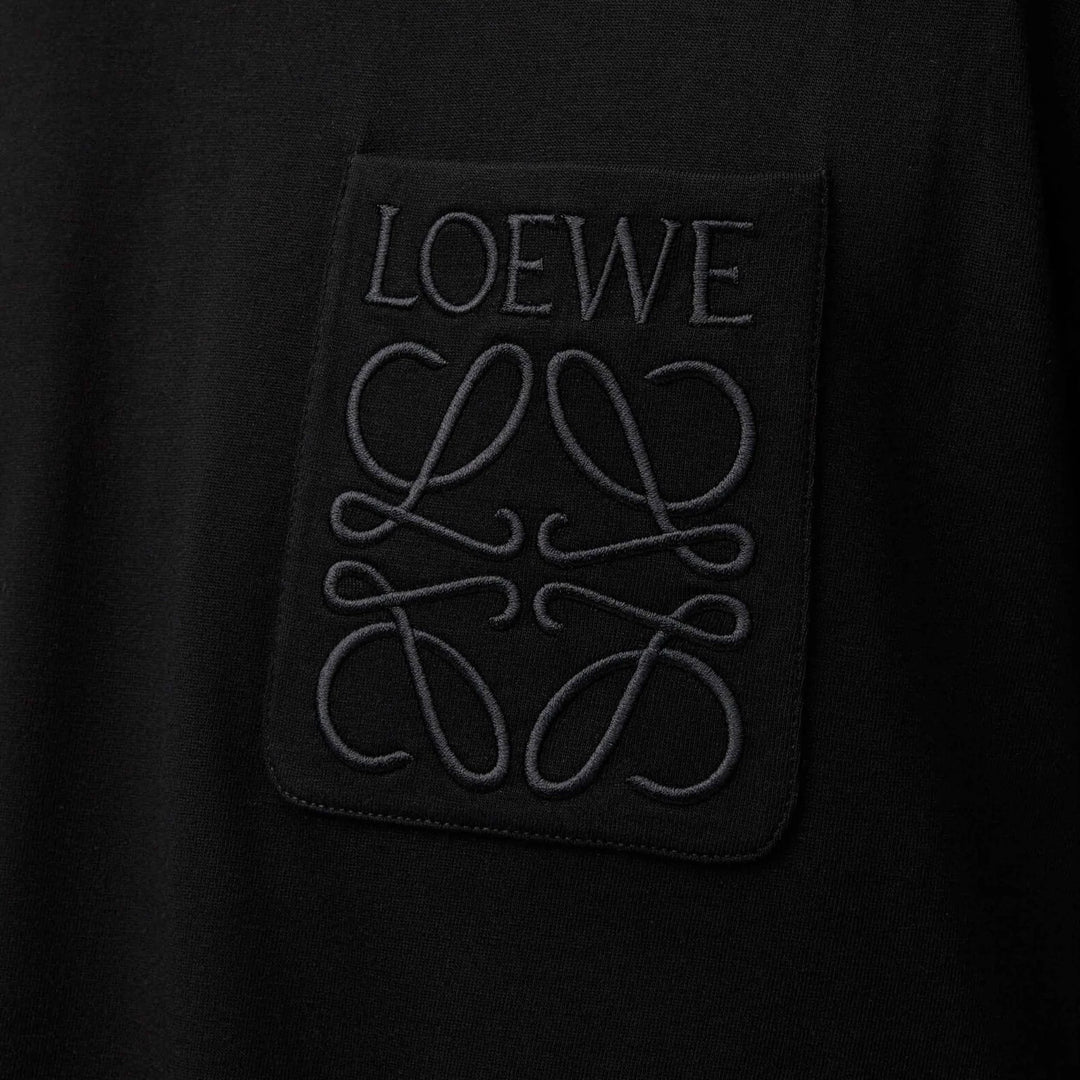 Loewe Relaxed Fit Tonal Pocket Logo T Shirt  Black