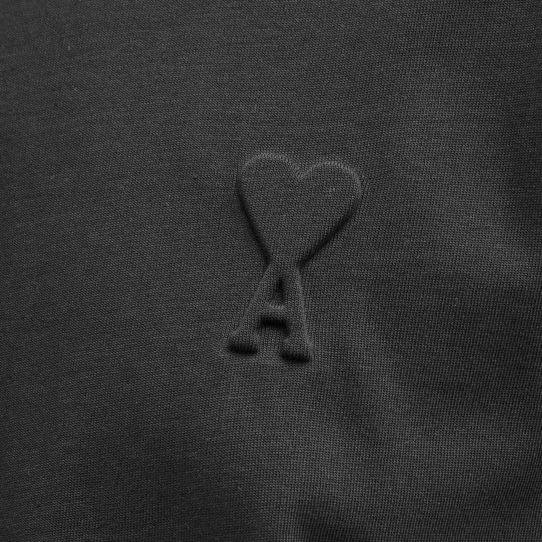 Ami Paris Embossed Logo T-shirt Black