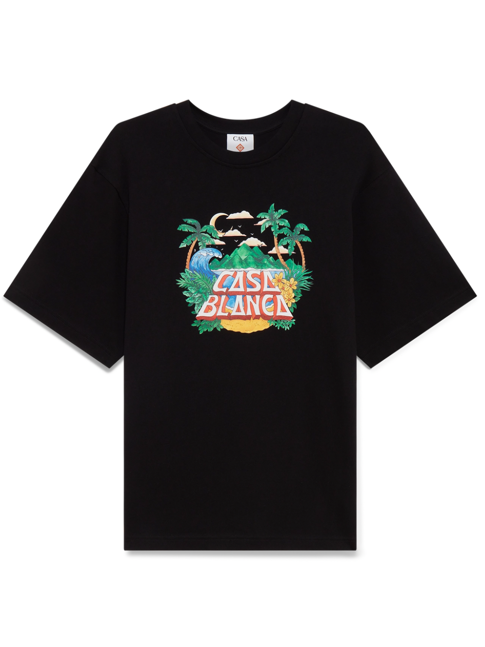 Casablanca Beach Wave T Shirt Black