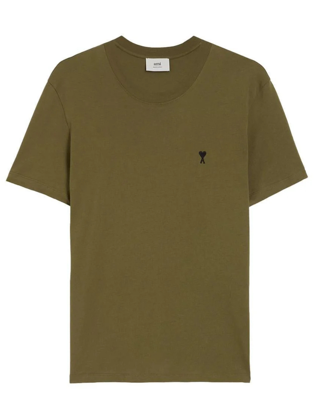Ami Paris Black Heart Light Cotton T Shirt Bronze