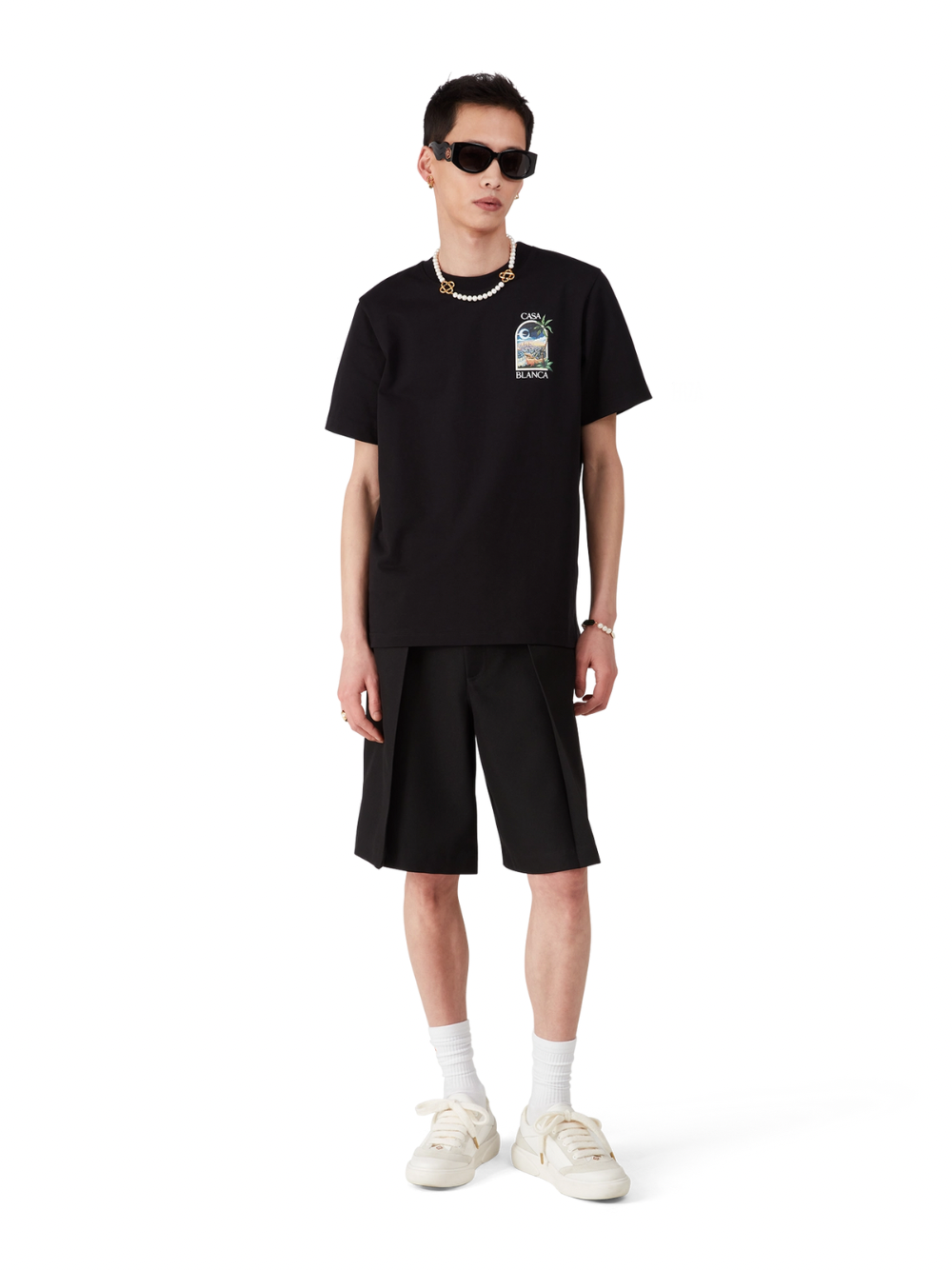 Casablanca LA Nights T Shirt Black