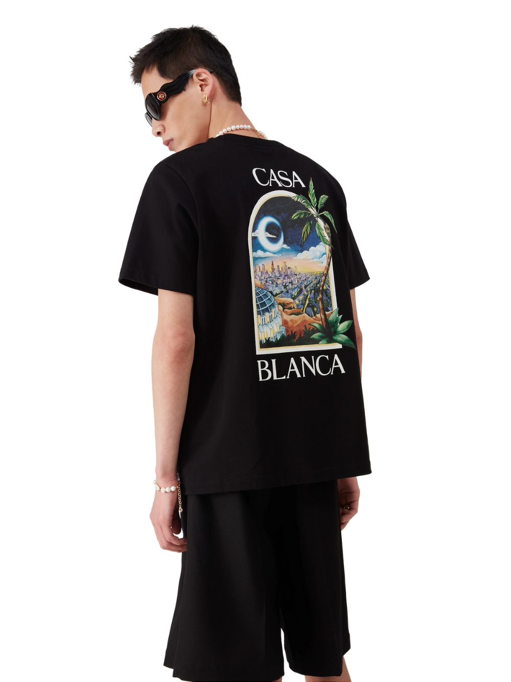 Casablanca LA Nights T Shirt Black