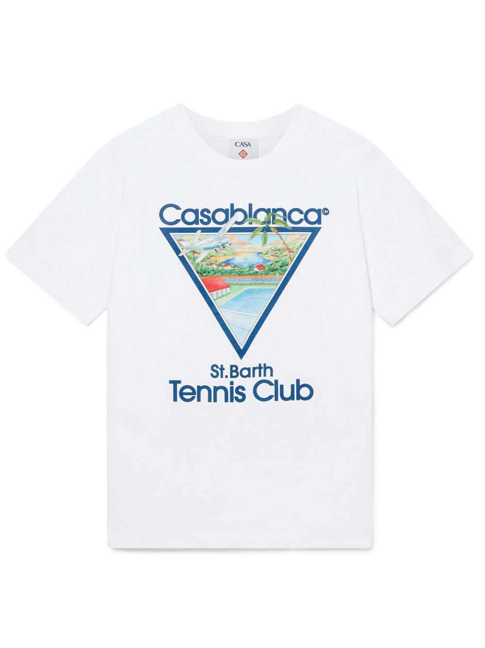 Casablanca ' St.Barth' Tennis Club Icon T Shirt White