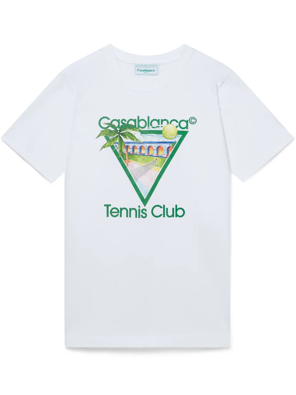 Casablanca Tennis Club T Shirt White Green