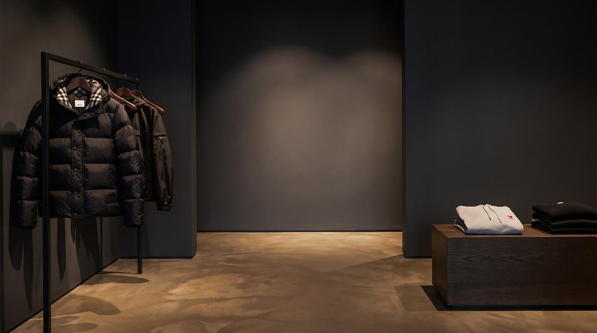 Luxury menswear boutique with Burberry, Prada and Ami Paris pieces