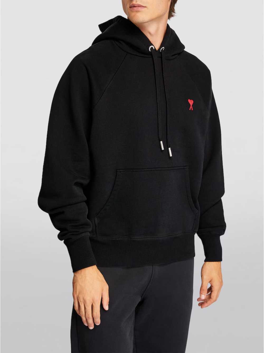 AMI PARIS Ami De Coeur Hoodie Black