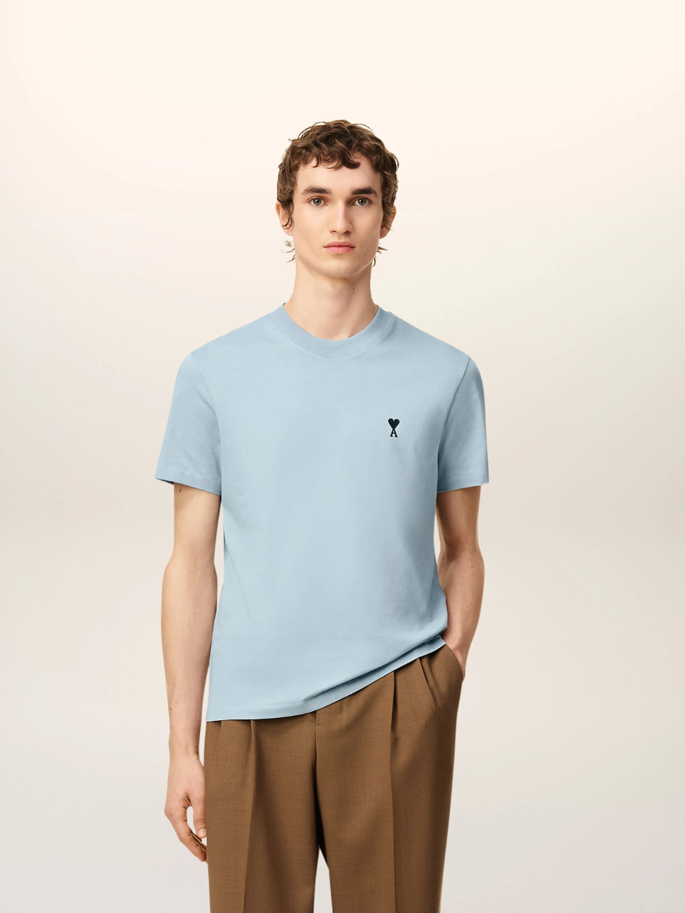 AMI PARIS De Coeur T Shirt Sky Blue