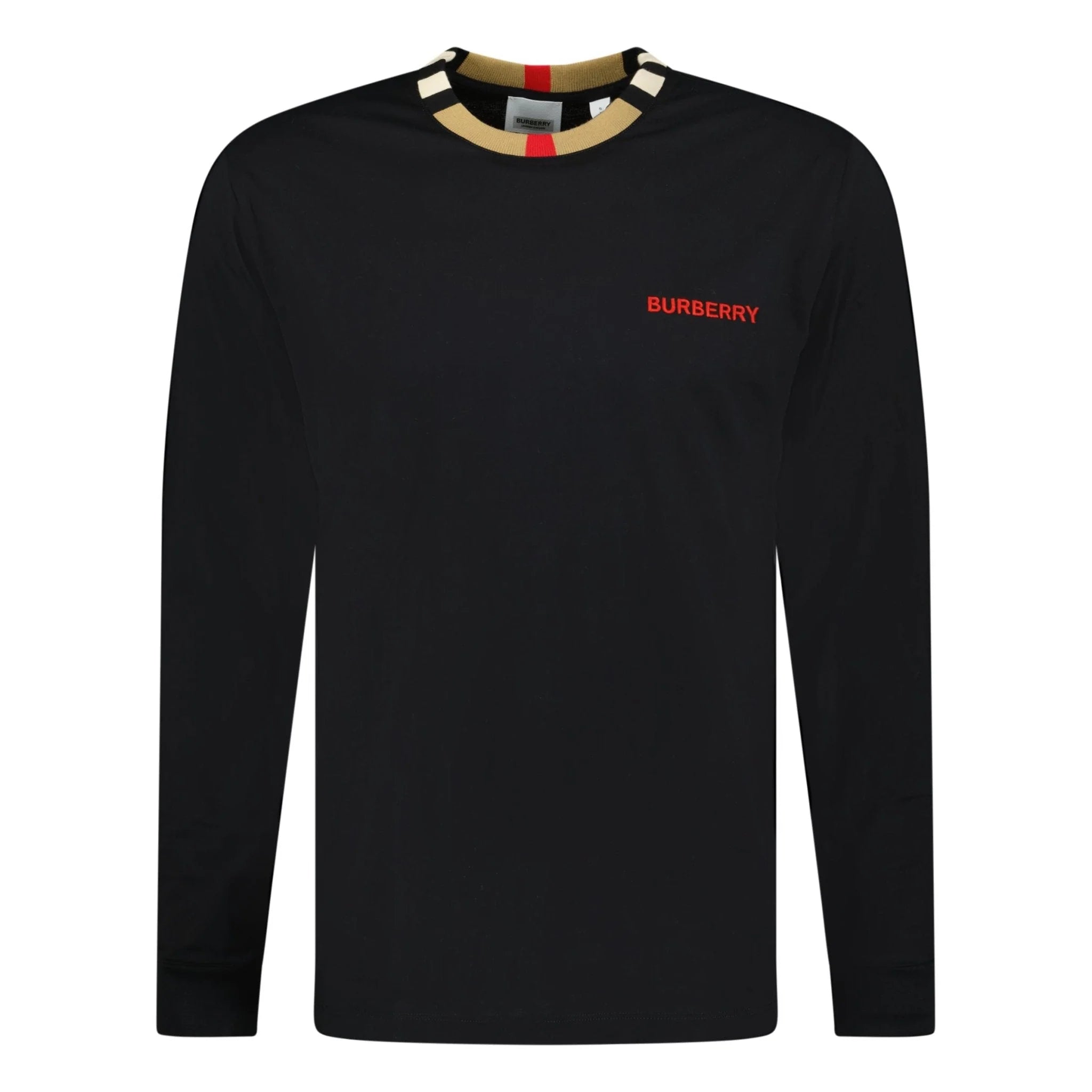 Burberry 'Jayson' Check Long Sleeve T-Shirt Black