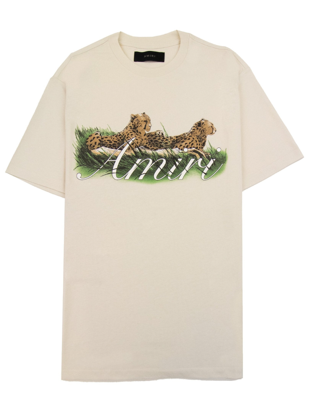 AMIRI Cheetah Print T Shirt Cream