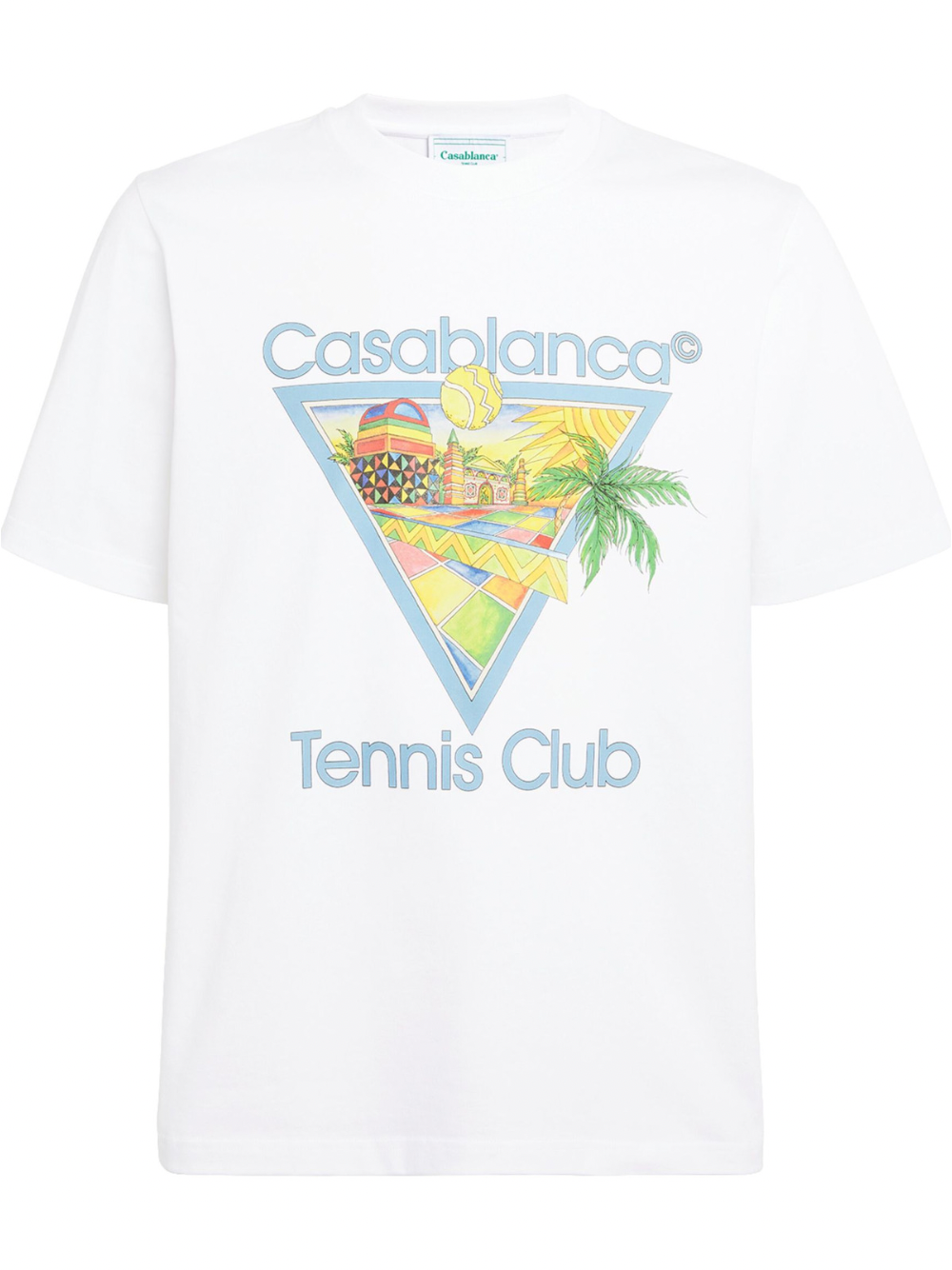 Casablanca Tennis Club T Shirt Afro Cubism white