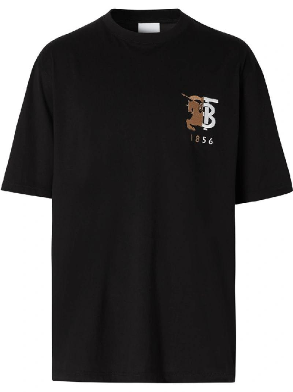 BURBERRY 1856 LOGO BLACK T SHIRT BURBERRY 1856 LOGO BLACK T SHIRT