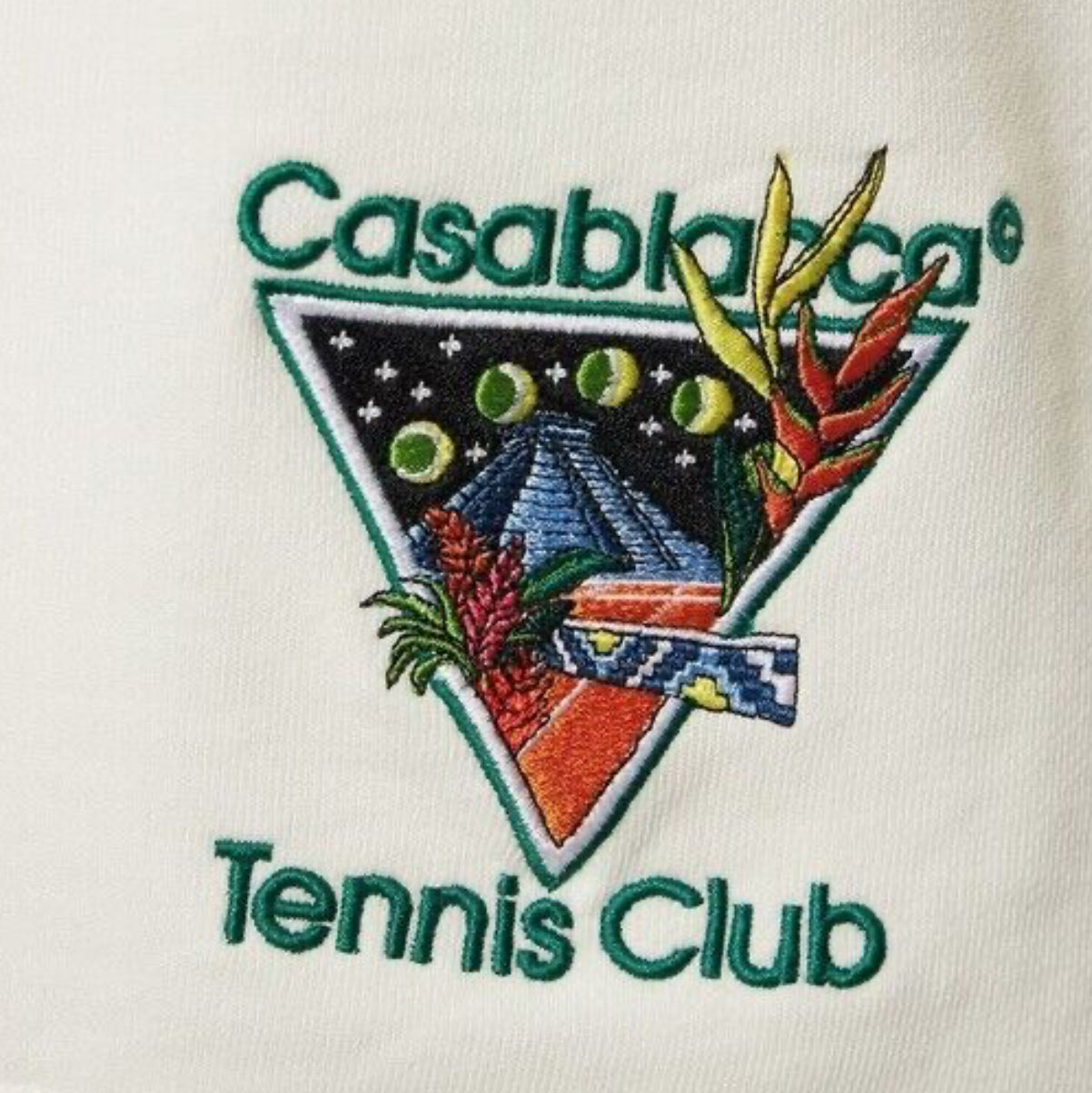 Casablanca Tennis Club Icon Embroidered Shorts White/Green