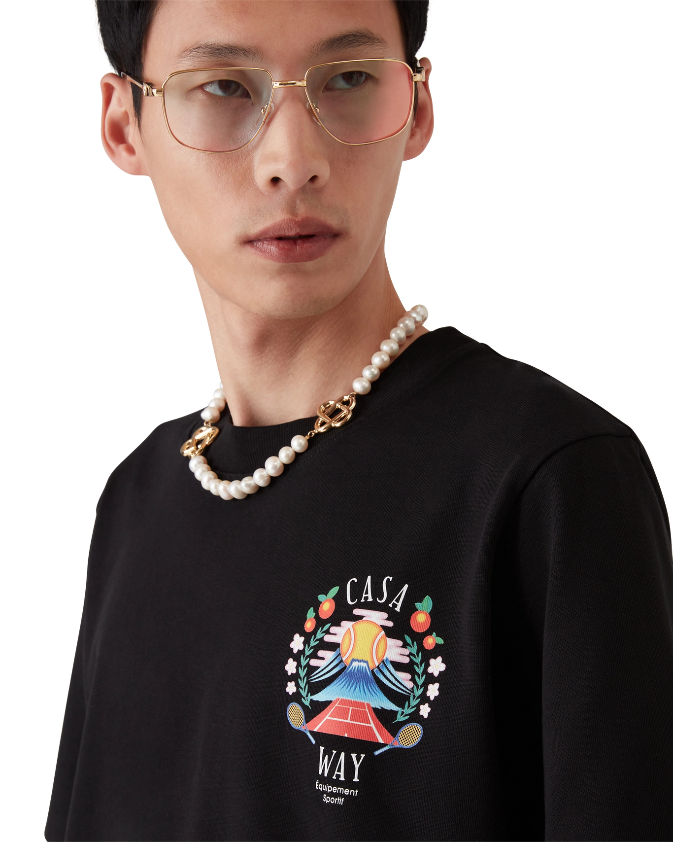 Casablanca Casa Way Mountain T Shirt Black