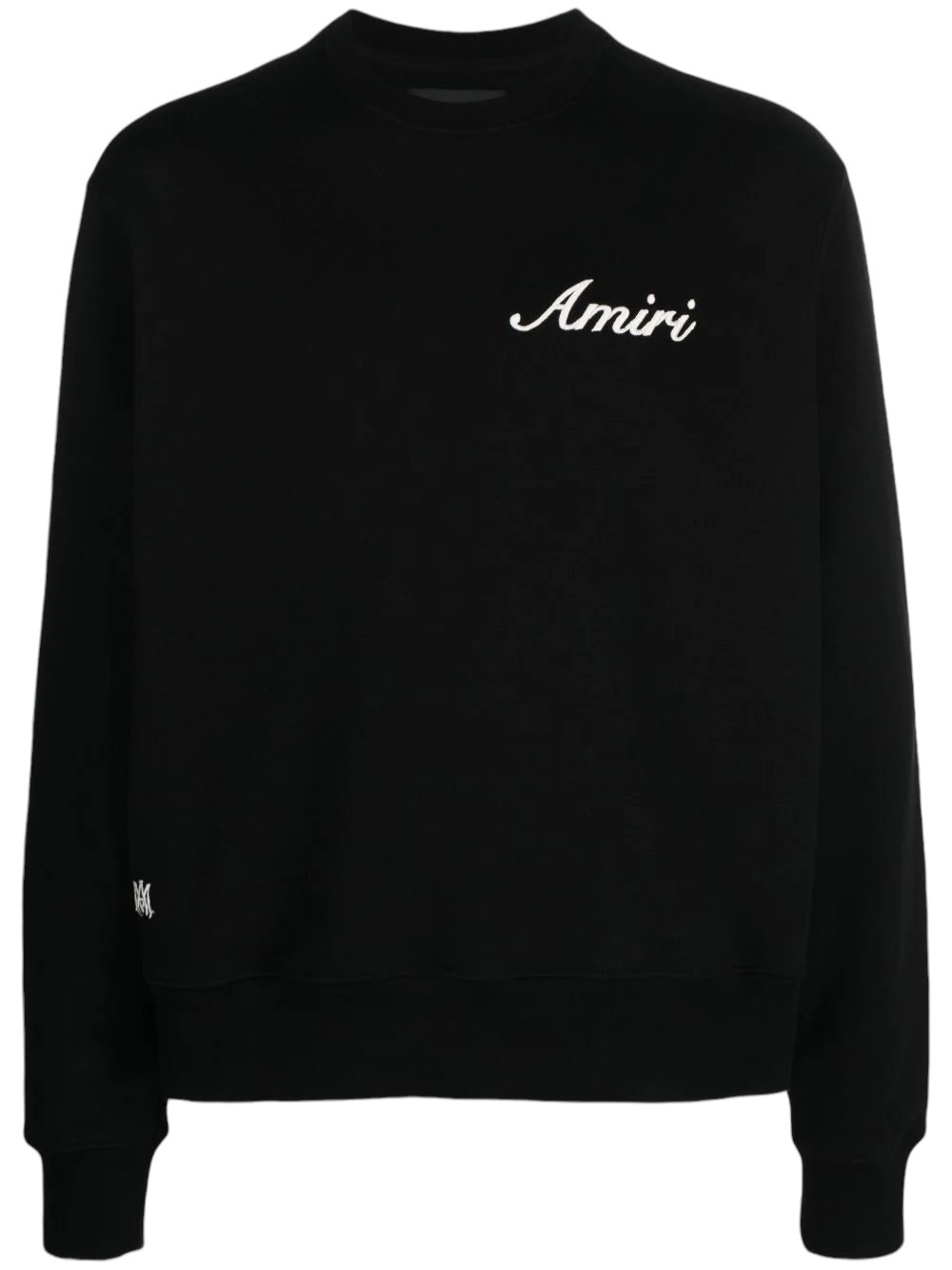 Amiri Script Logo Embroidered Sweatshirt in Black