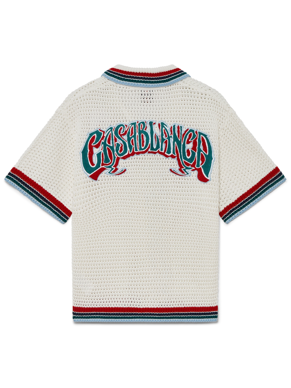 Casablanca Gothic Short Sleeve Crochet Shirt White