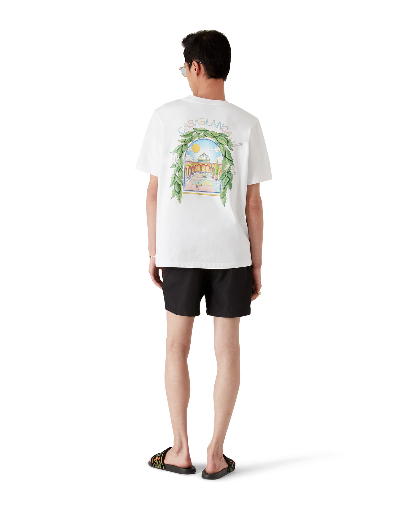 Casablanca L'Arche De Tennis Short Sleeve T Shirt White