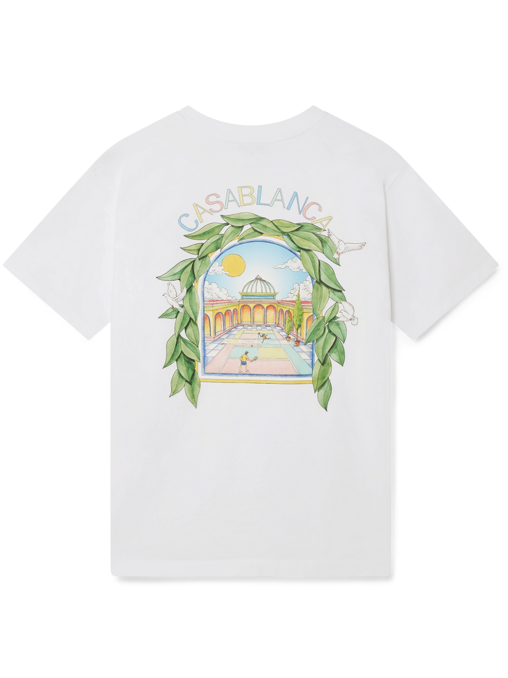 Casablanca L'Arche De Tennis Short Sleeve T Shirt White