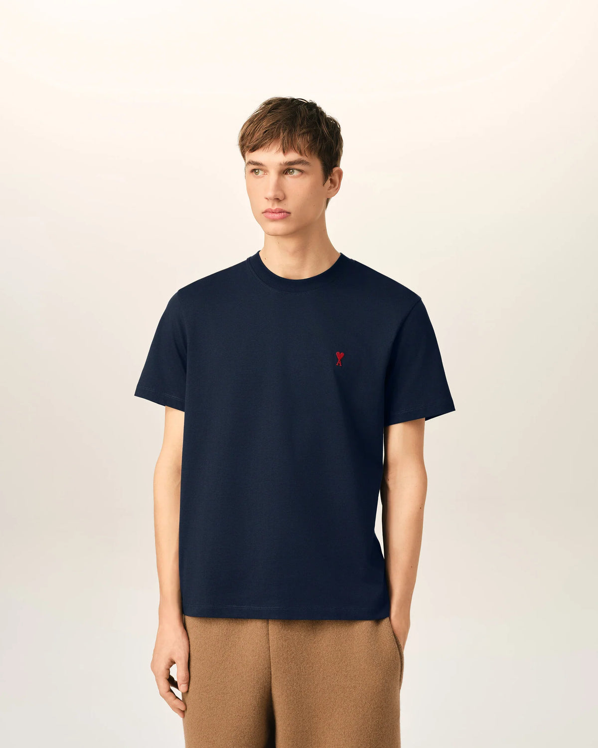 Ami Paris De Coeur Red Heart T Shirt Navy