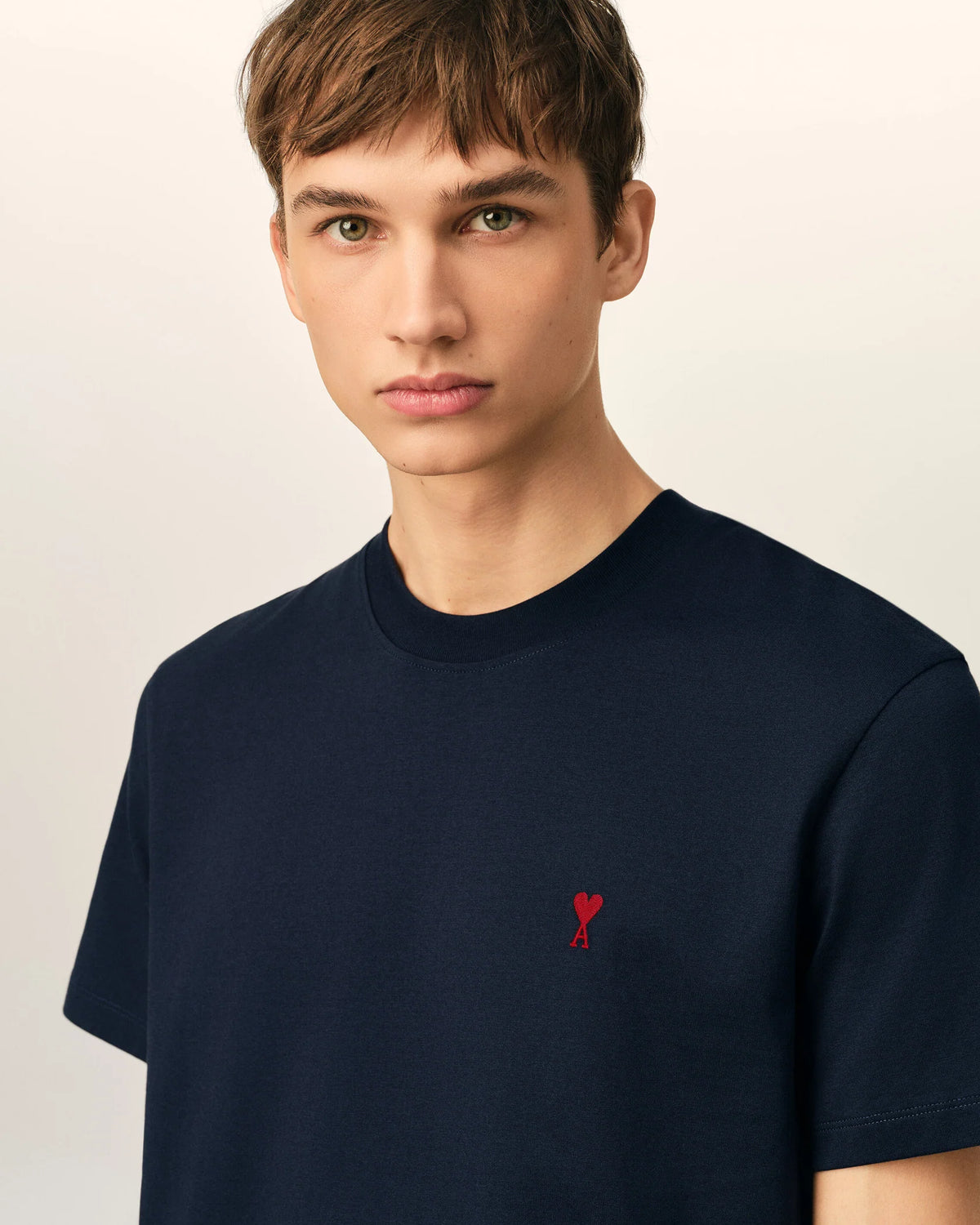 Ami Paris De Coeur Red Heart T Shirt Navy