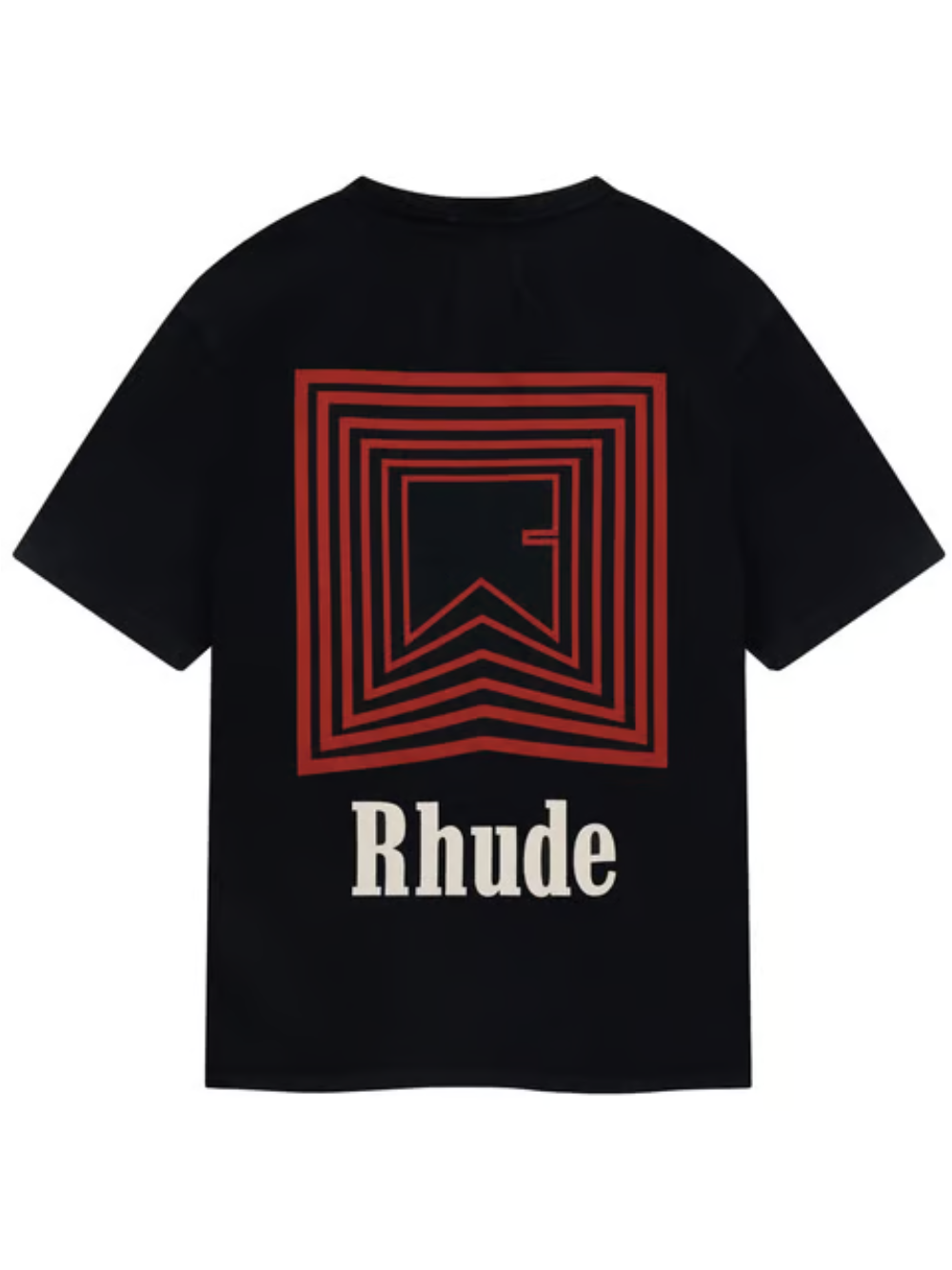 Rhude Chevron Repeat Logo T Shirt Black/Red
