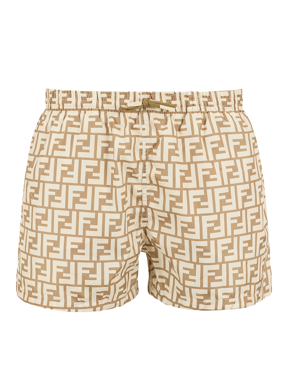 Fendi FF-Print Swimshorts Beige