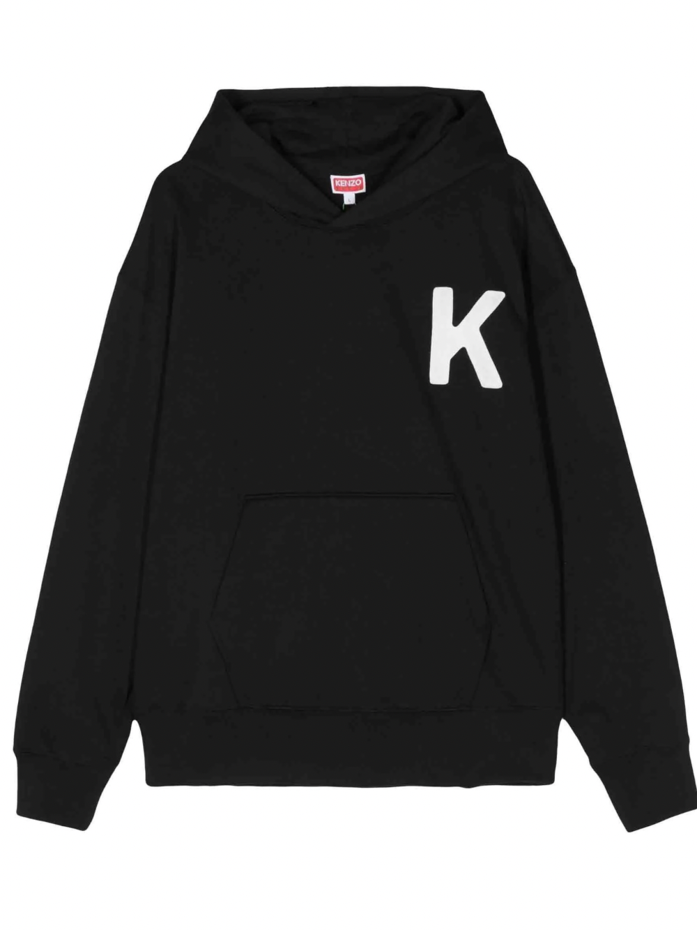 Kenzo Lucky Tiger Oversized Embroidered Hoodie Black