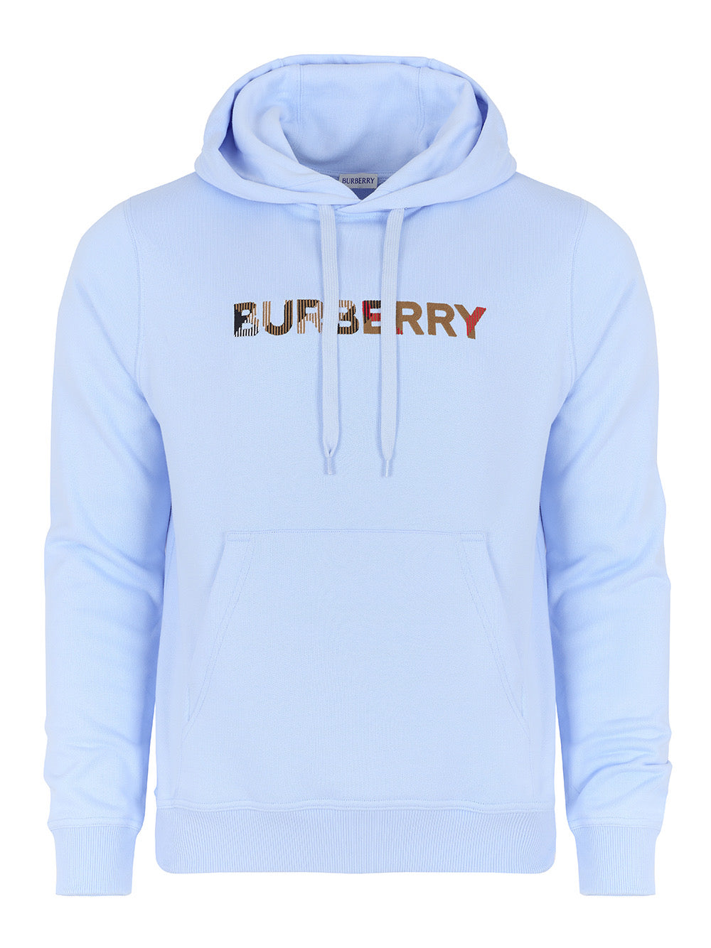 Burberry Farley Logo Embroidered Hoodie Light blue