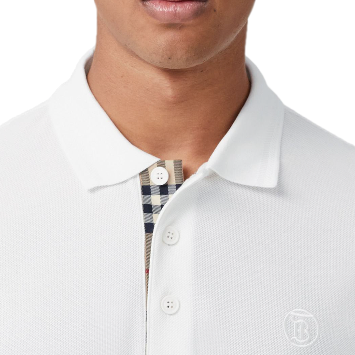 Burberry Monogram Polo Shirt White