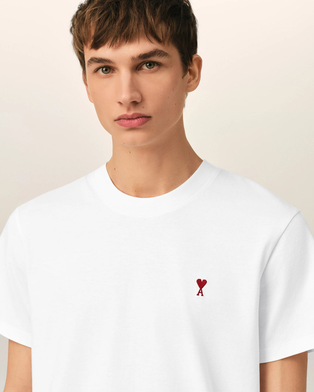 Ami Paris De Coeur Red Heart T Shirt White