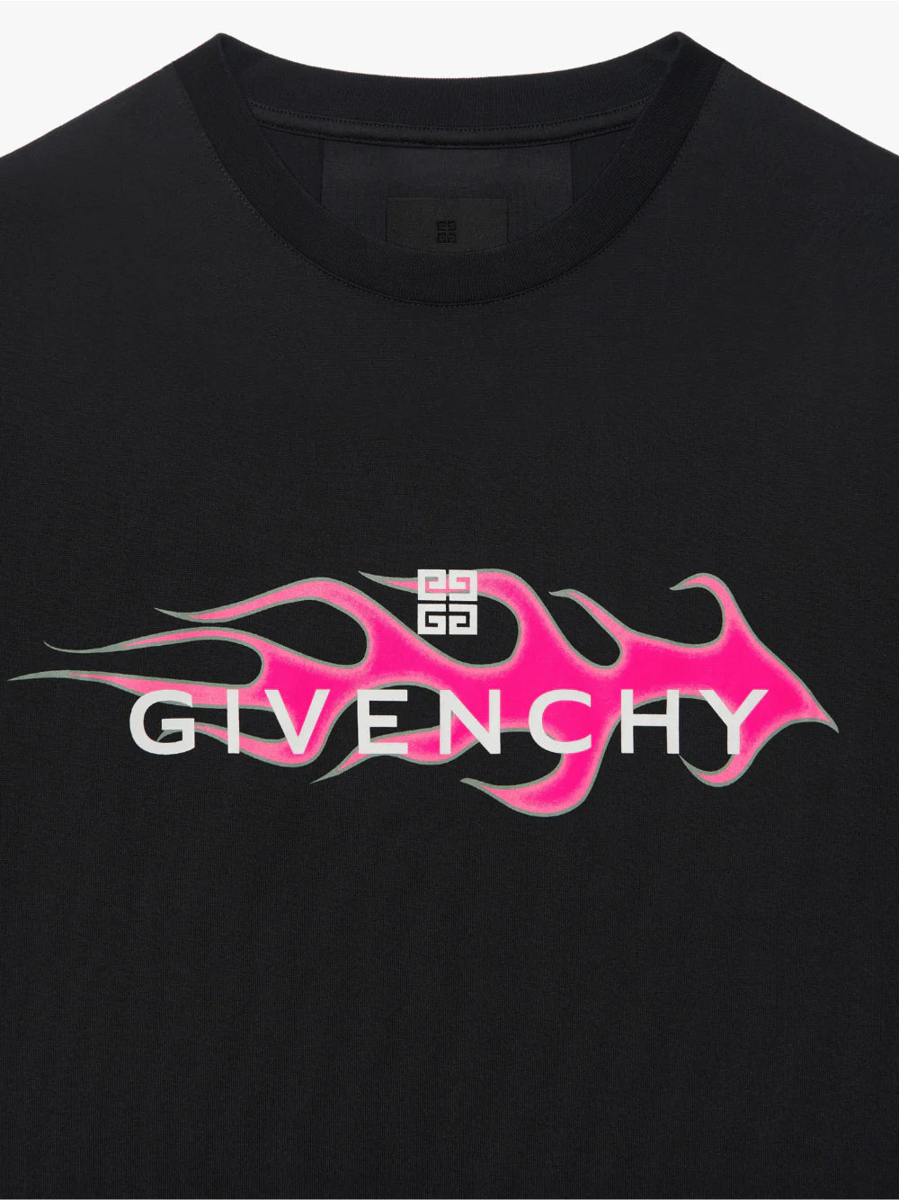 Givenchy Pink Flame T Shirt Black