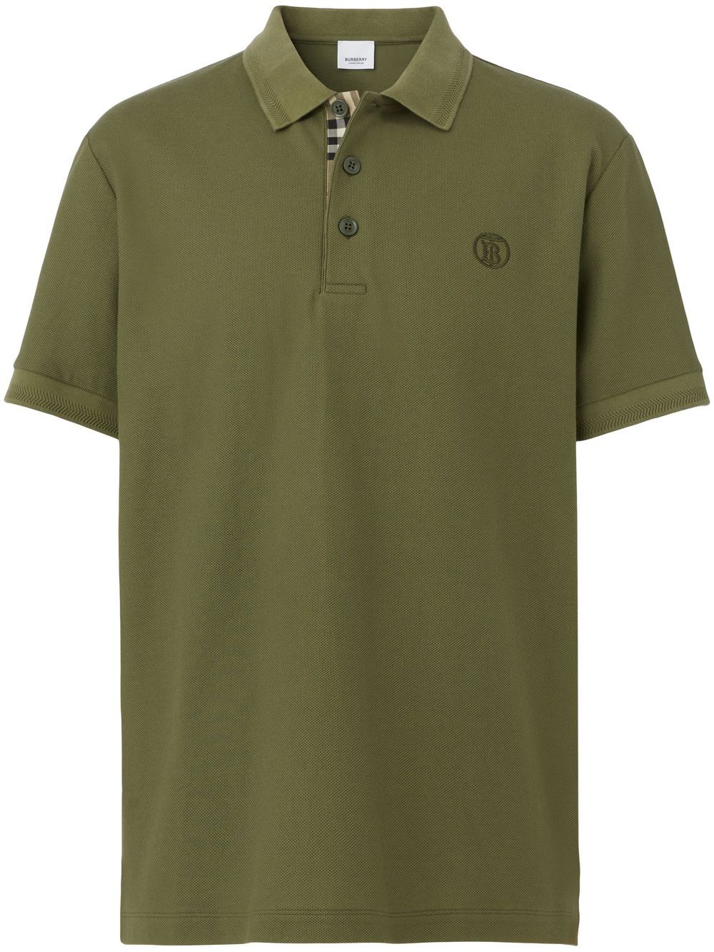 Burberry Monogram Polo Shirt Olive Green