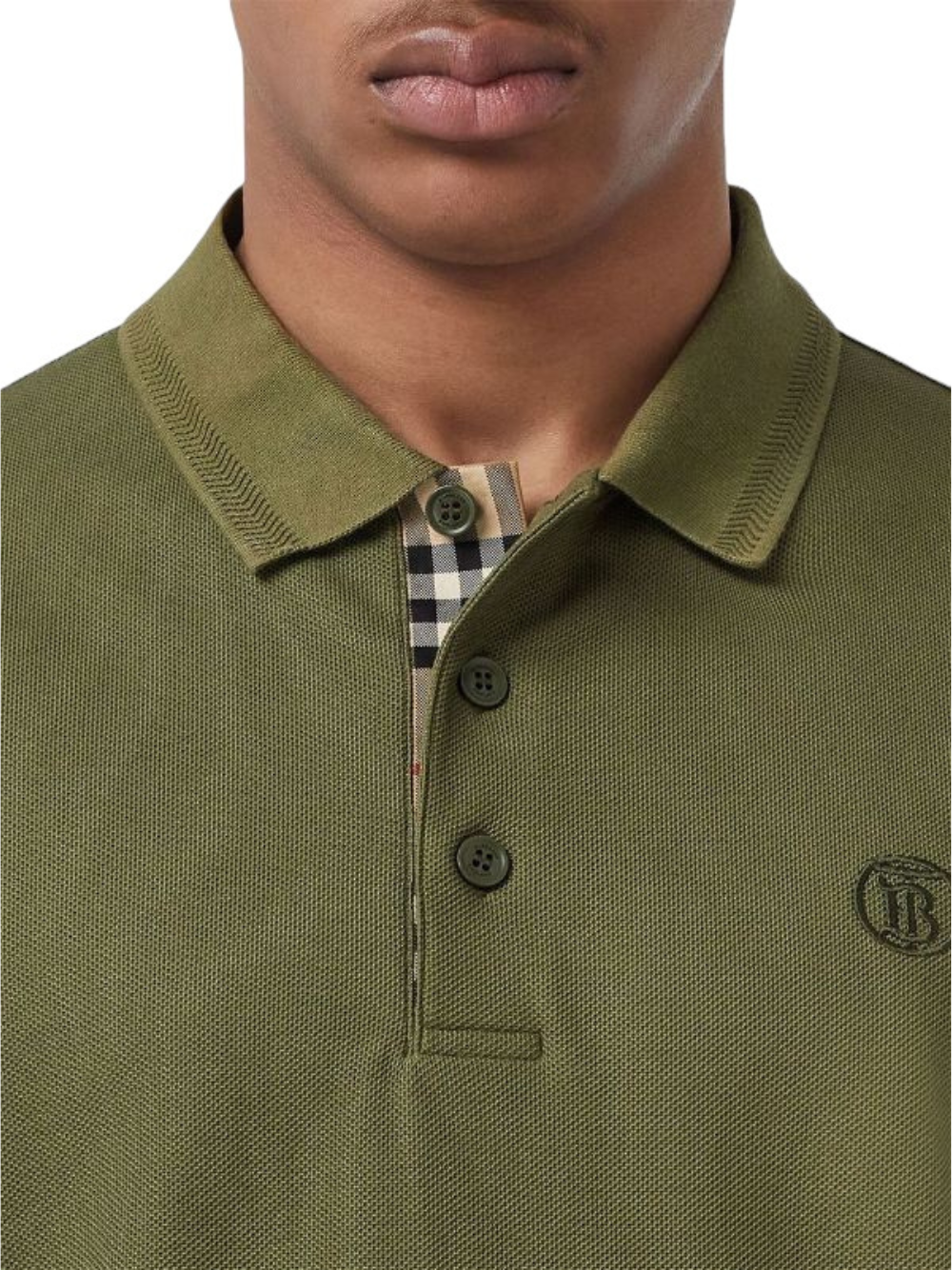 Burberry Monogram Polo Shirt Olive Green