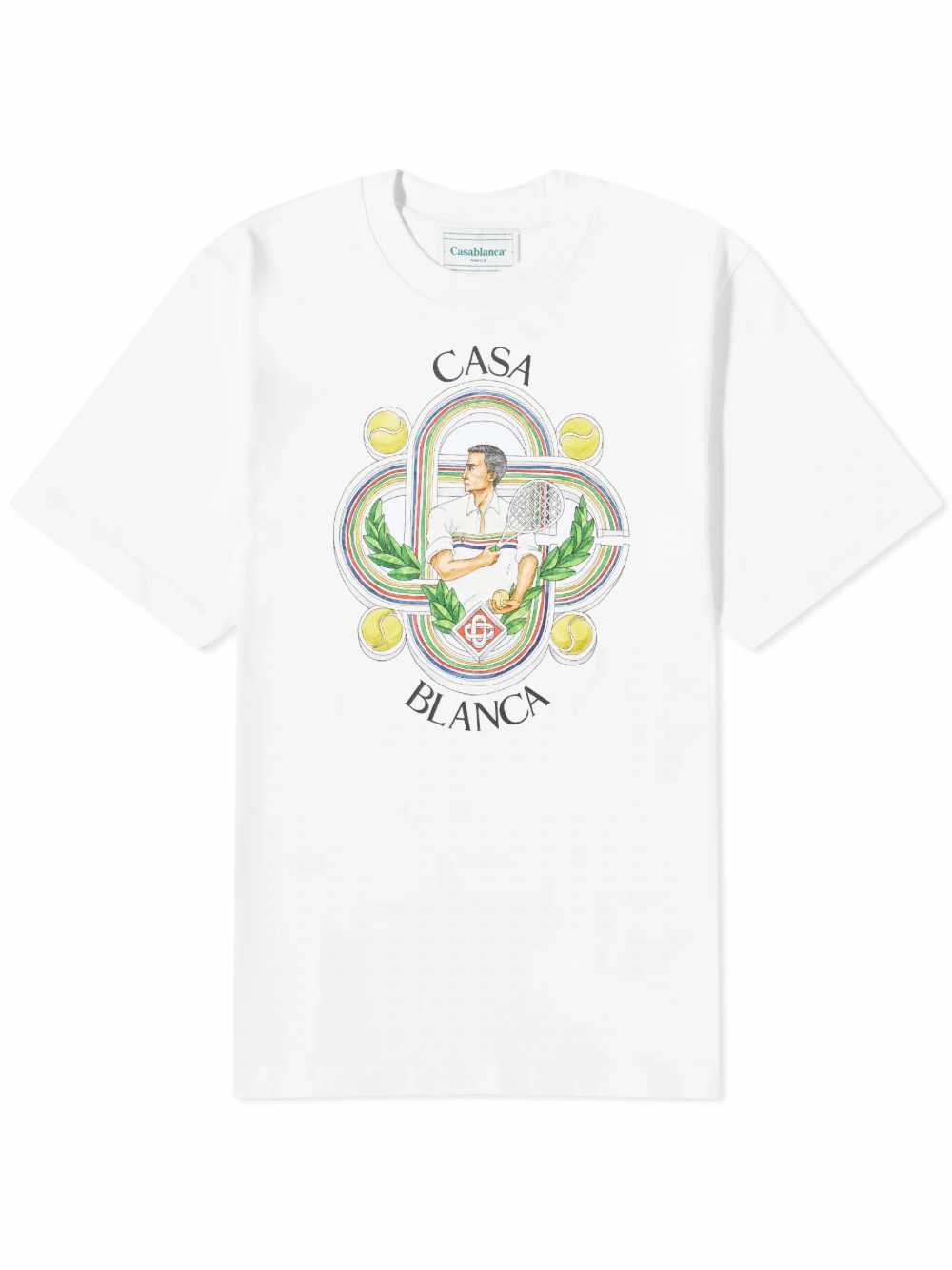 CASABLANCA LE JOUEUR T SHIRT WHITE